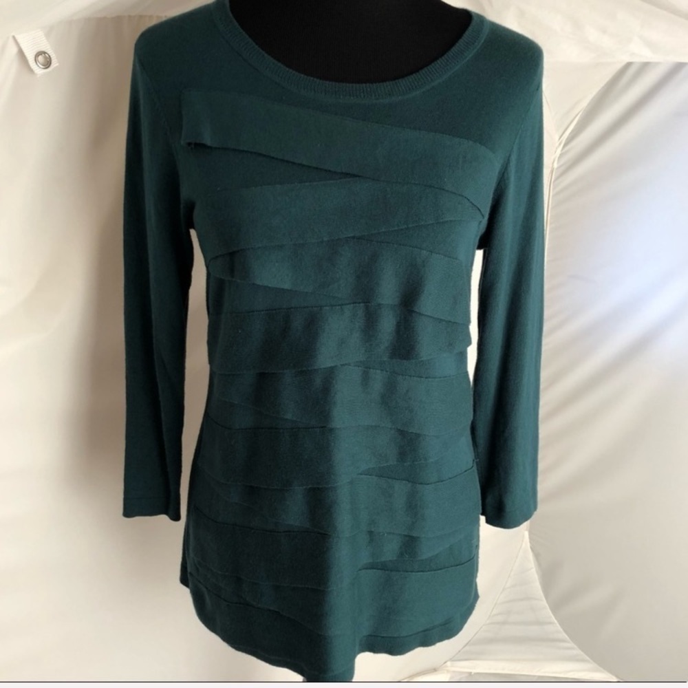 Vince Camuto hunter green fitted sweater M - Picture 1 of 8